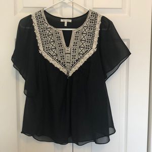 Sheer black top! Great condition!